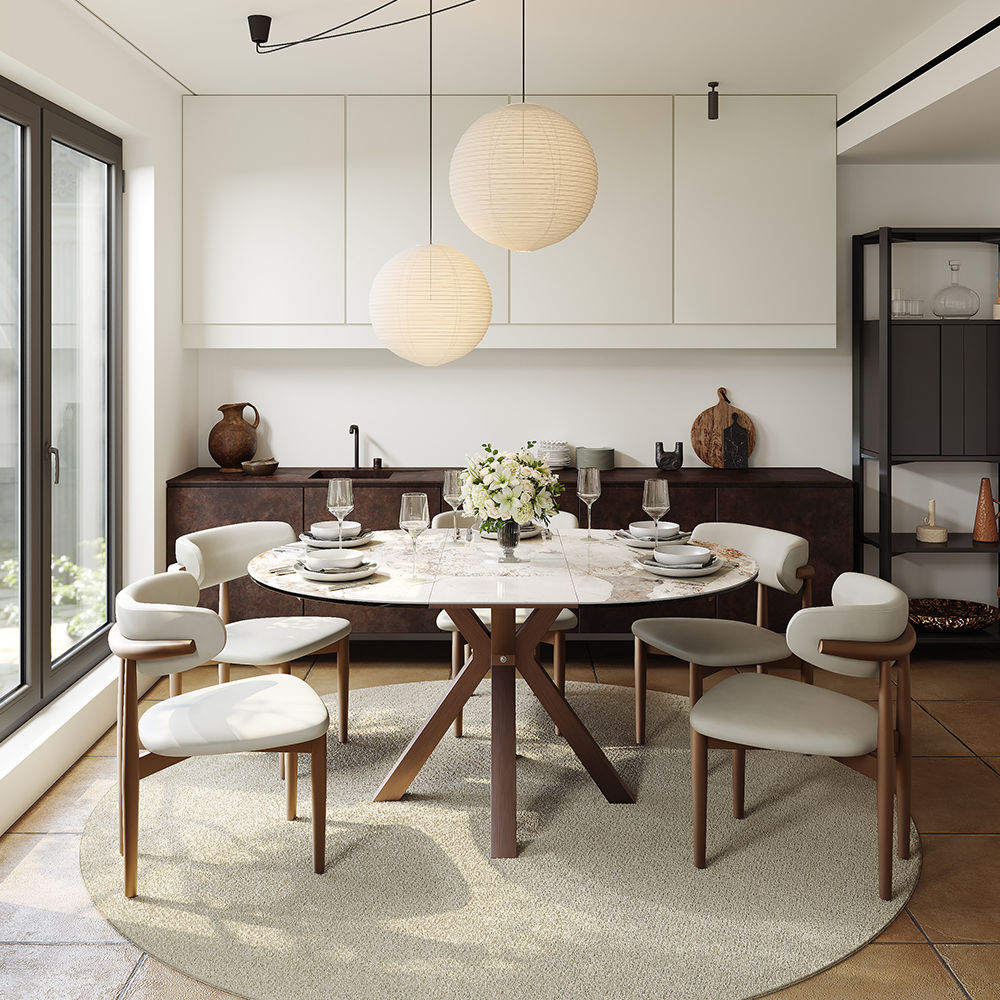 Pandora & Bronze Sintered Stone Extendable Dining Tables