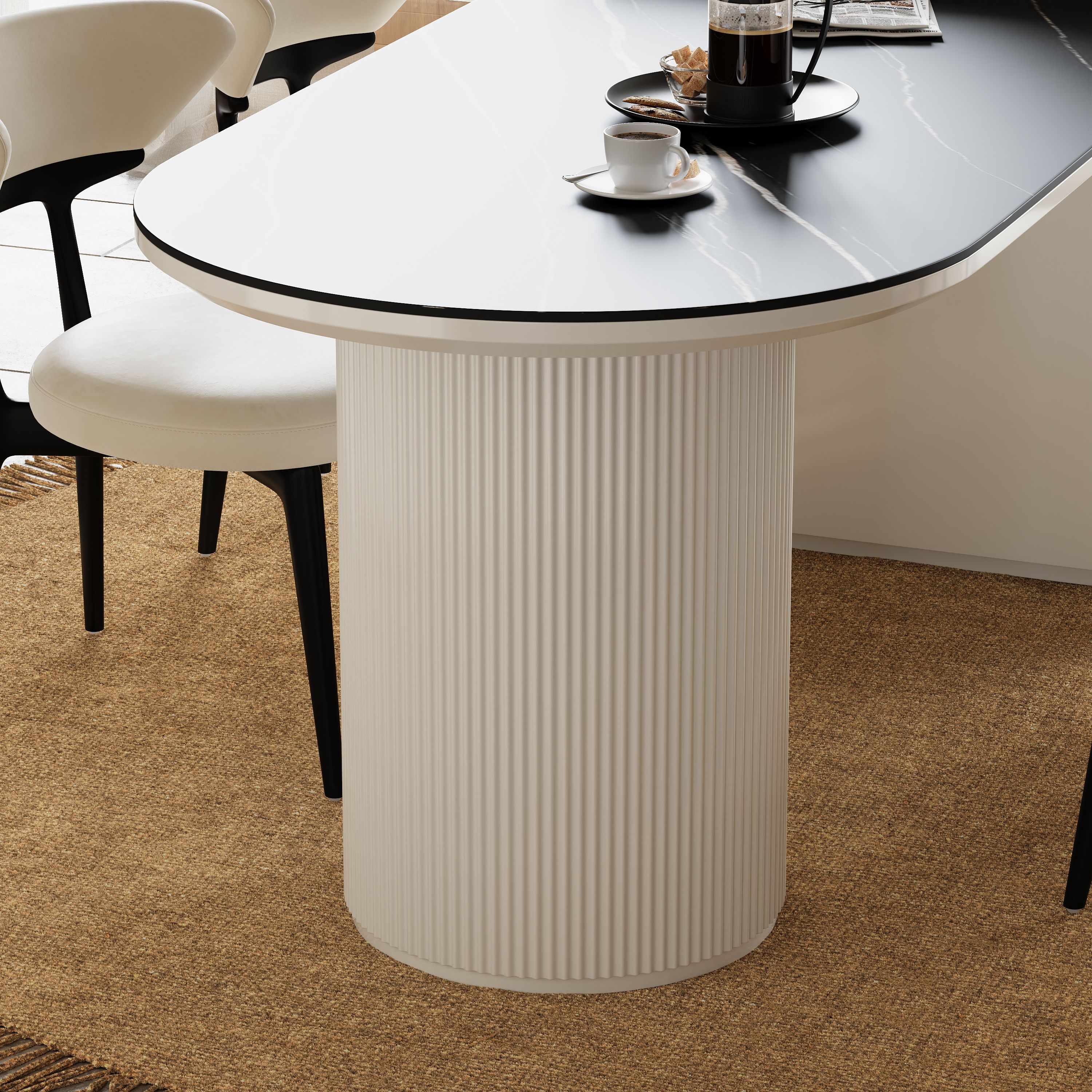 Black Sintered Stone Kitchen Island