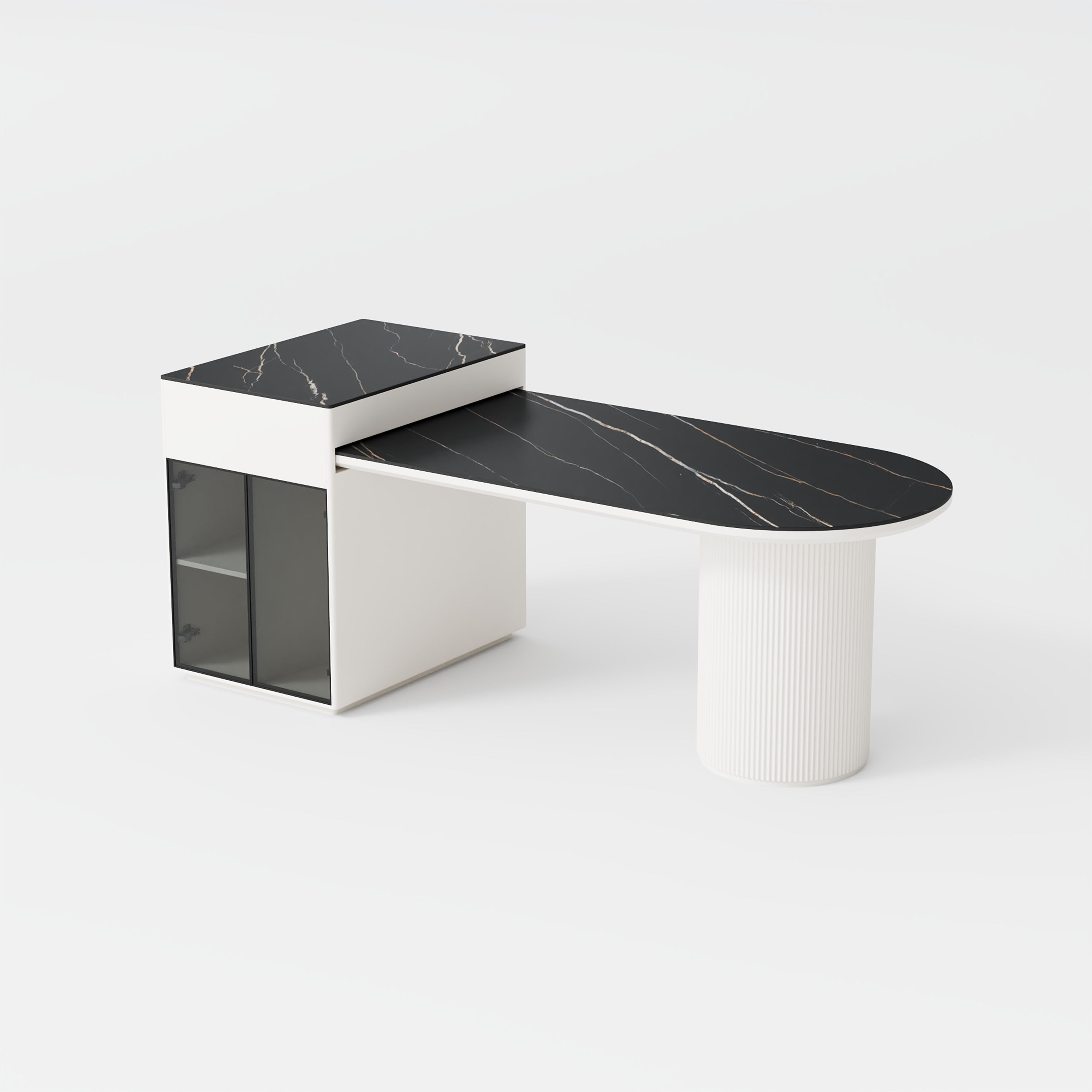 Black Sintered Stone Kitchen Island