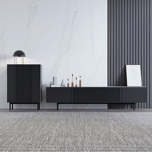 Black MDF Living Room Set
