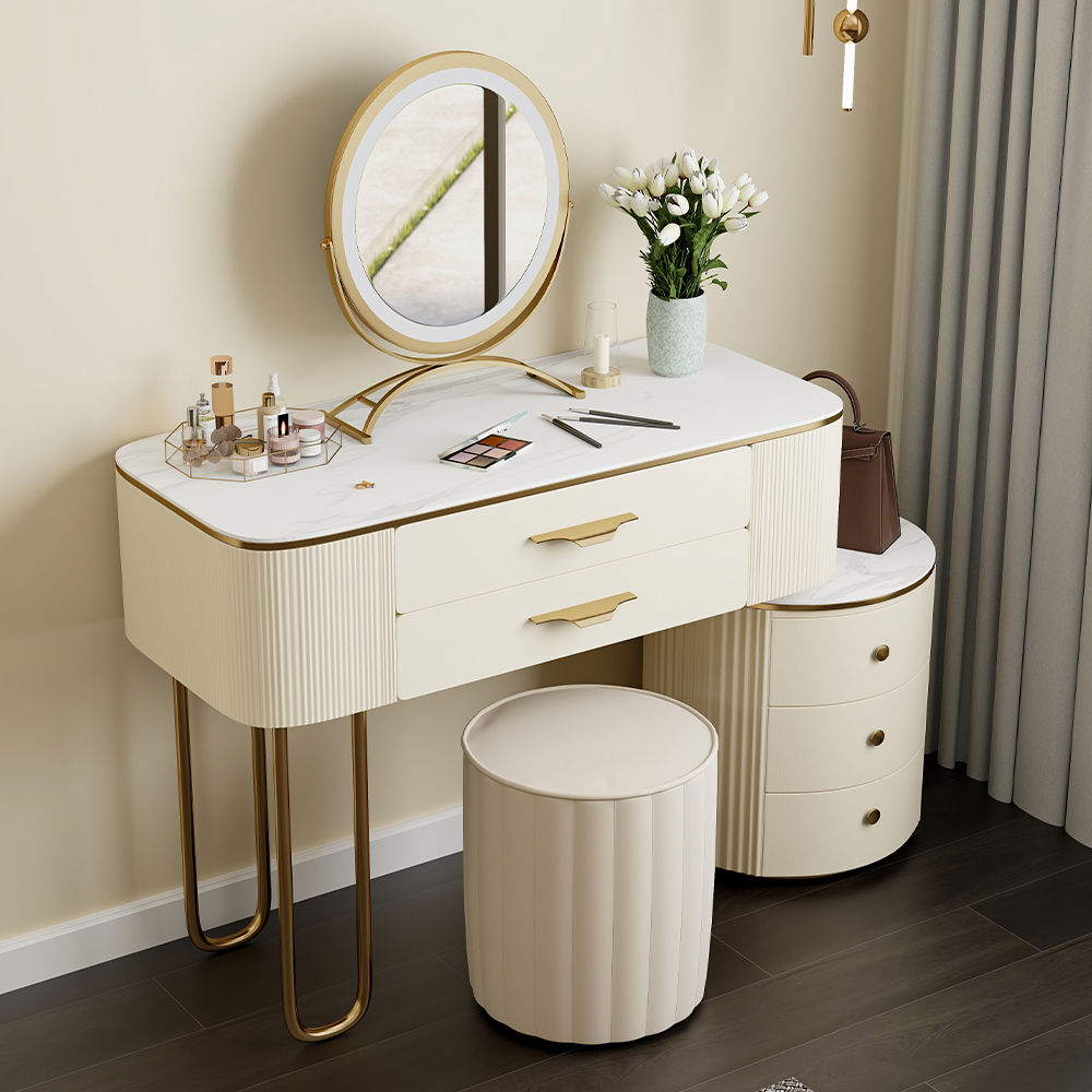 Beige MDF Makeup Vanities