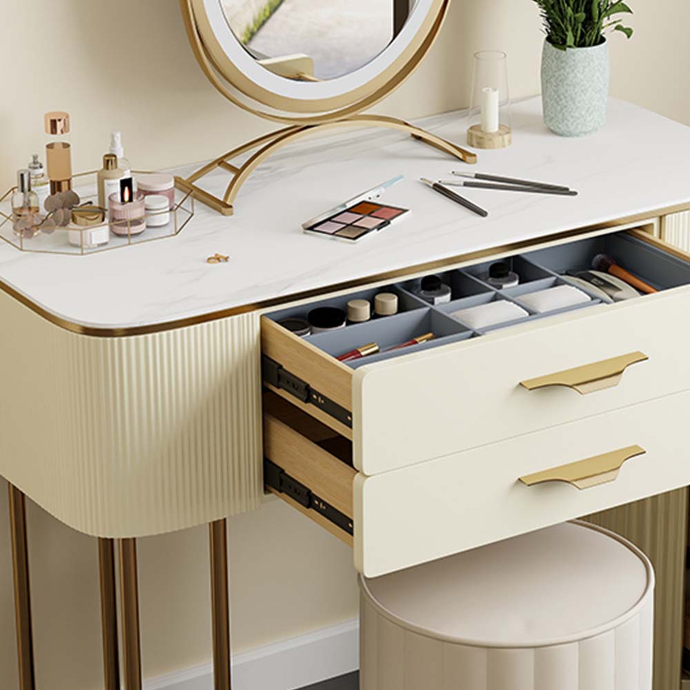 Beige MDF Makeup Vanities