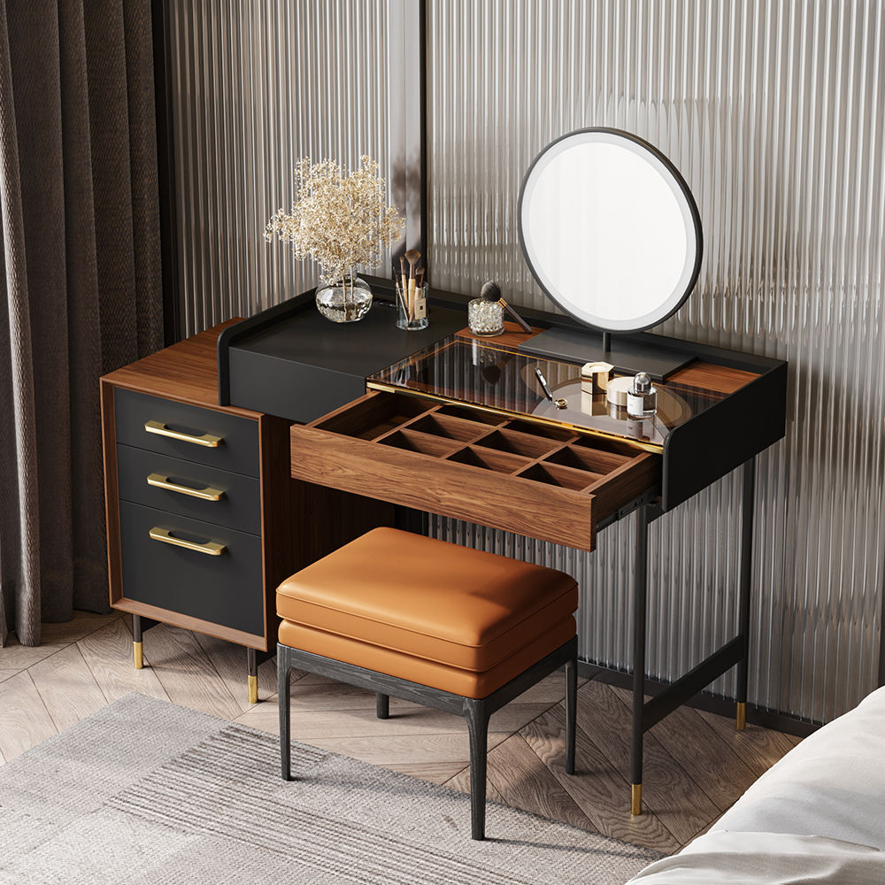 Walnut MDF Makeup Vanities