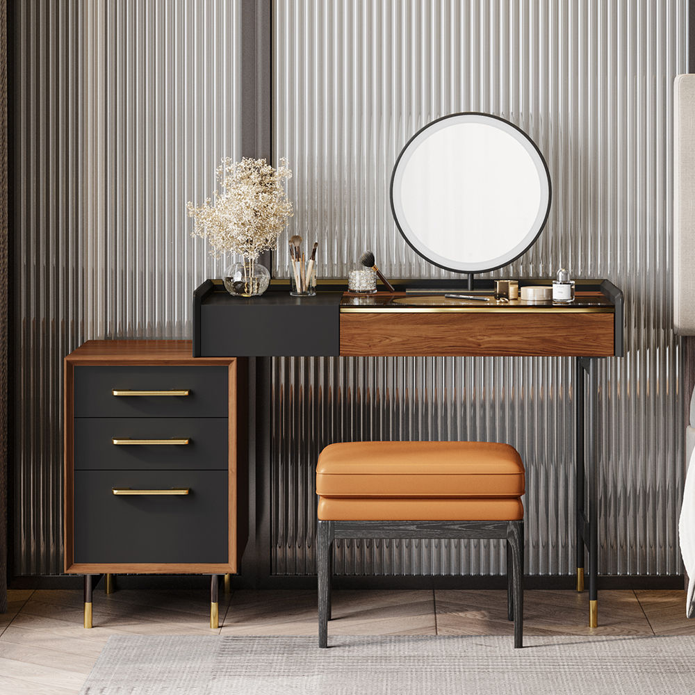 Walnut MDF Makeup Vanities