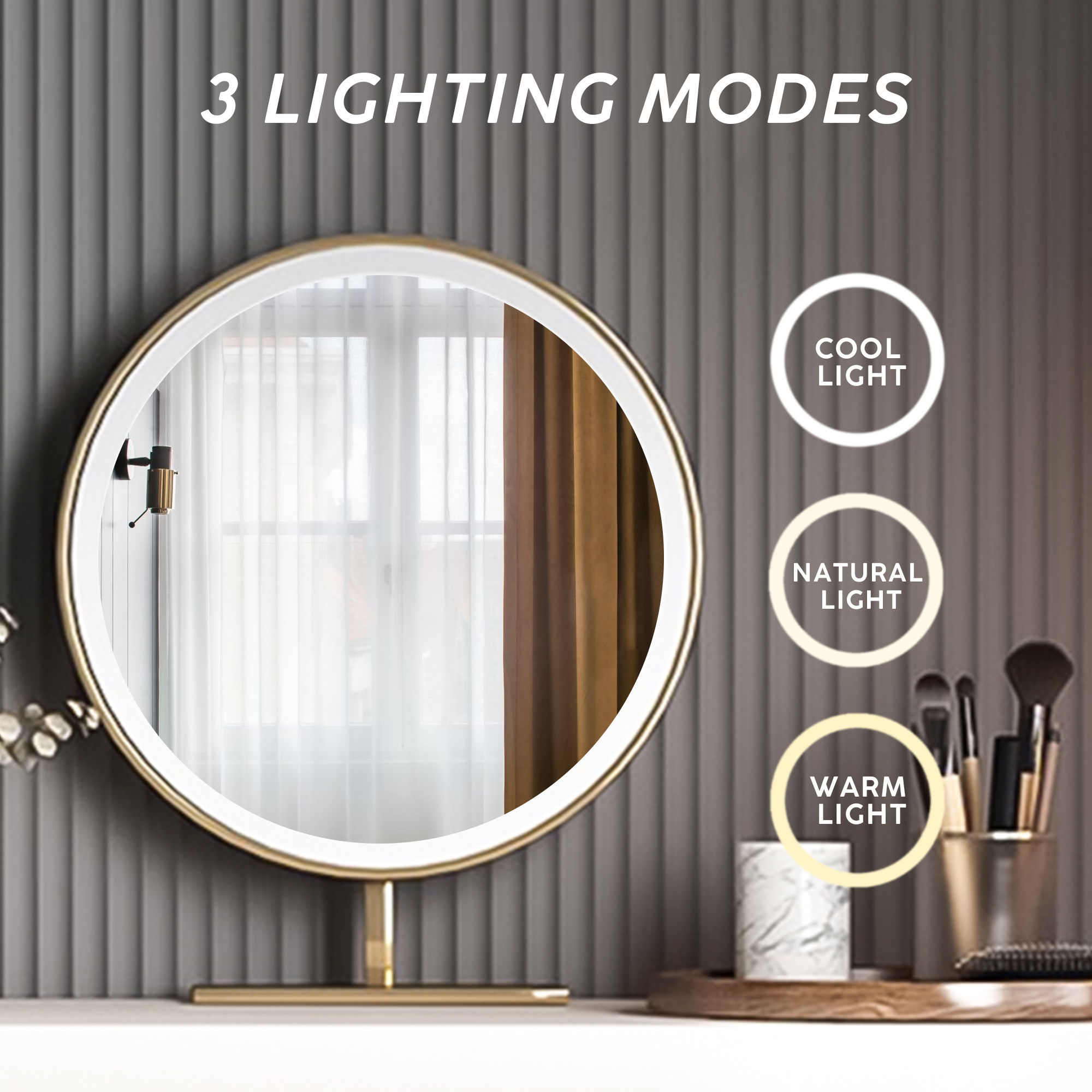 Wood White MDF Makeup Vanities