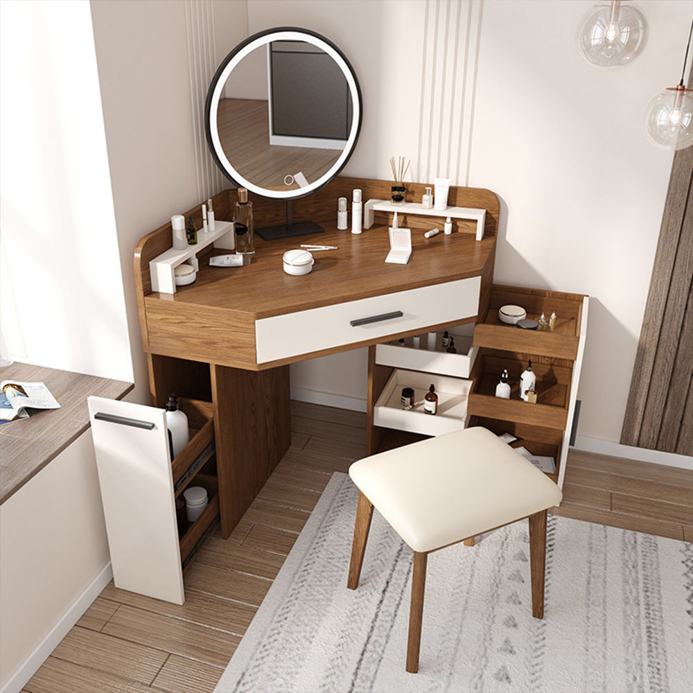 Wood Walnut MDF Makeup Vanities