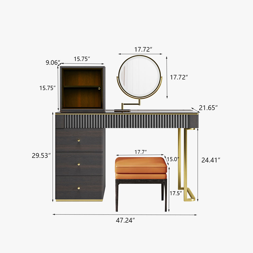 Smoky MDF Makeup Vanities