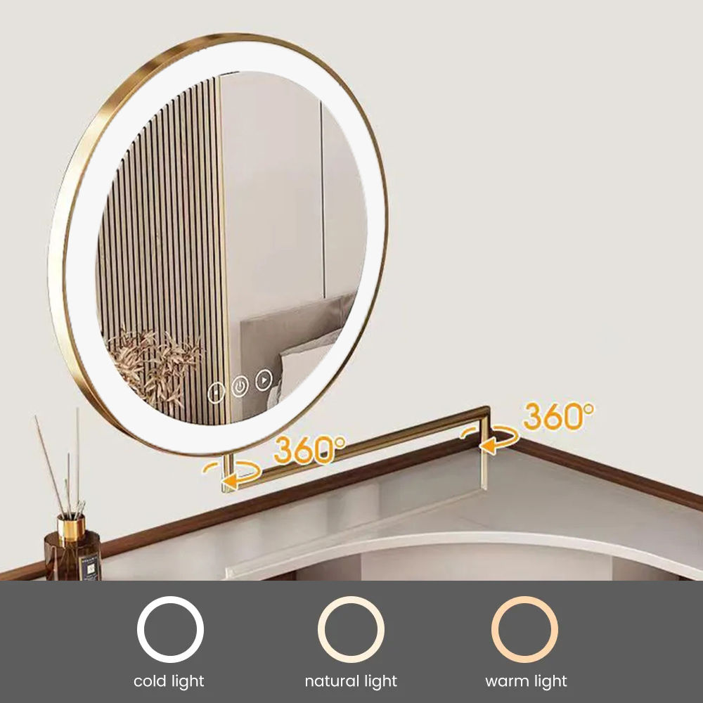 Light Wood MDF Makeup Vanities