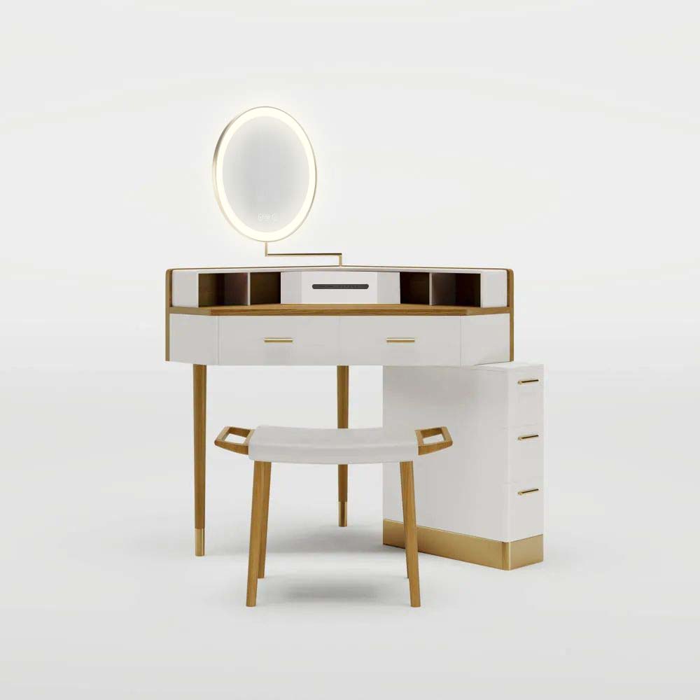 Light Wood MDF Makeup Vanities