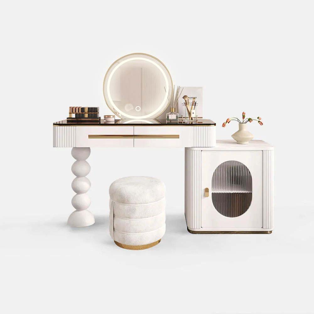 Modern Minimalist White MDF Makeup Vanities