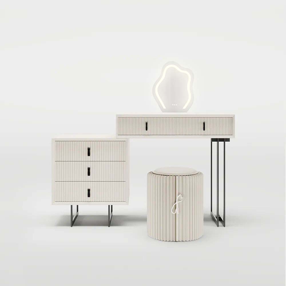 Wood Beige MDF Makeup Vanities