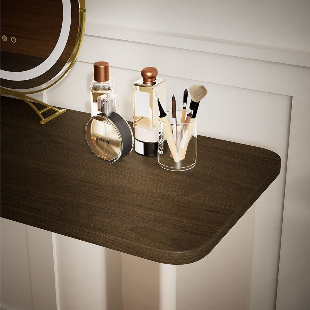 On the Ground Beige MDF Makeup Vanities