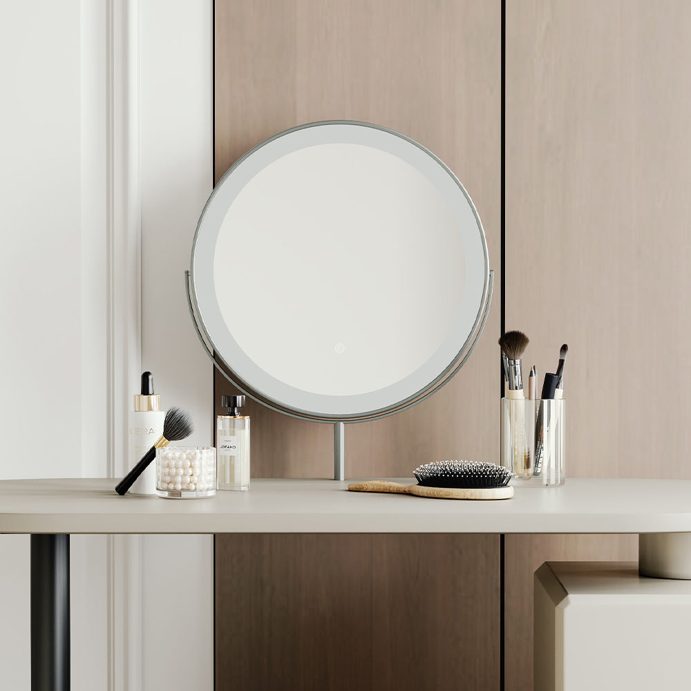 with Storage Gray MDF Makeup Vanities
