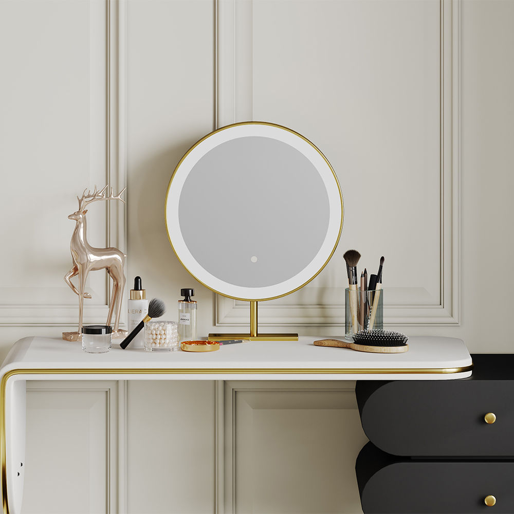 with Storage White & Black Plywood Makeup Vanities