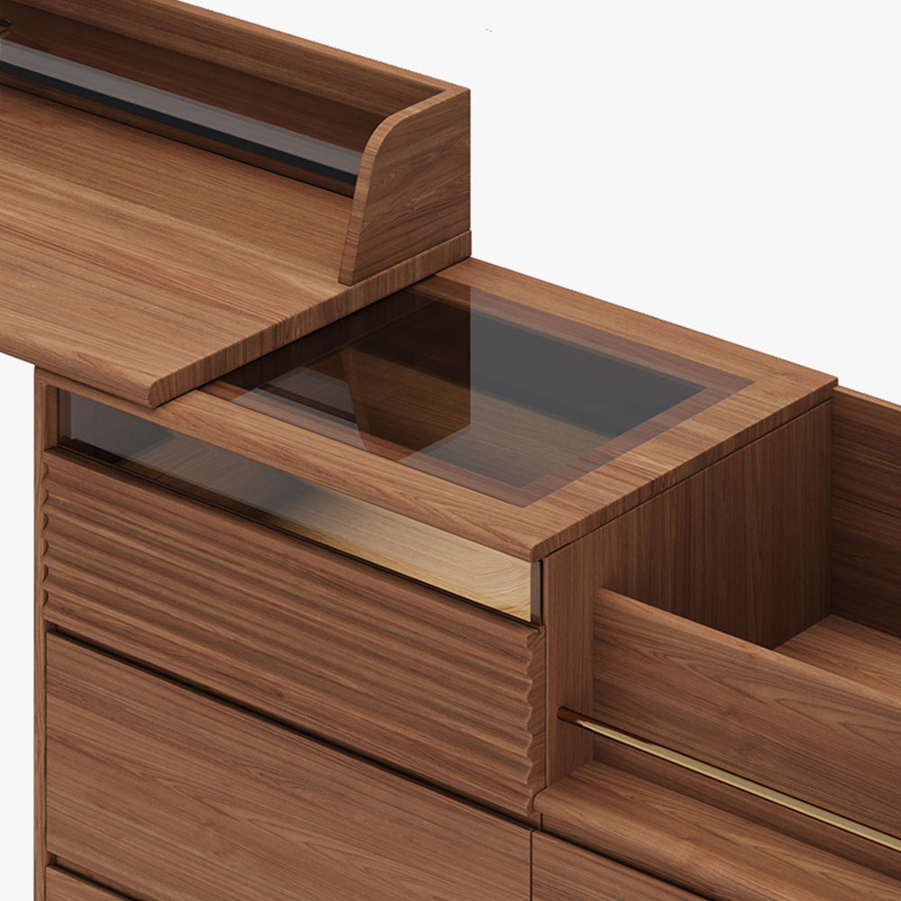 Wood Walnut MDF Makeup Vanities