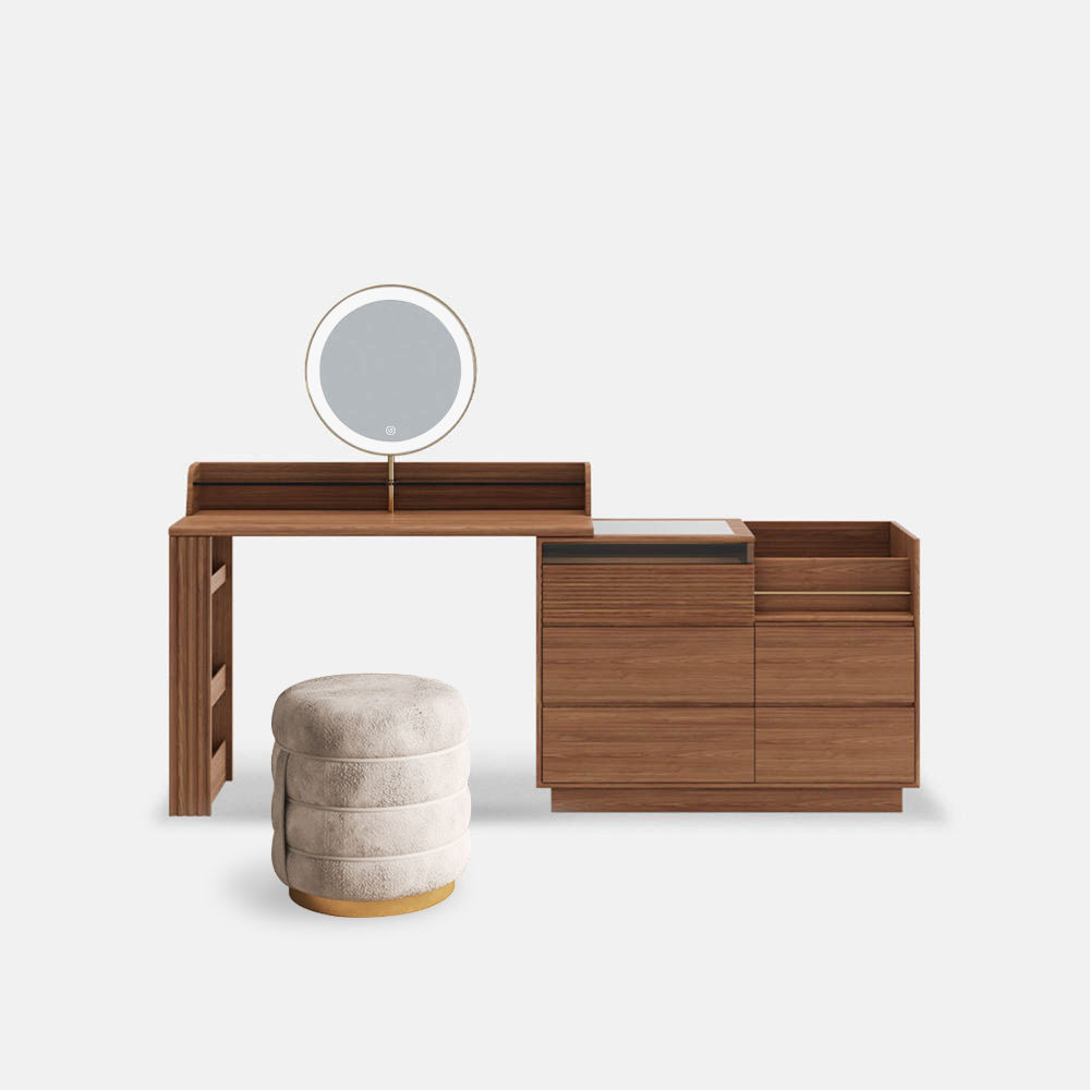 with Dressers Walnut MDF Makeup Vanities