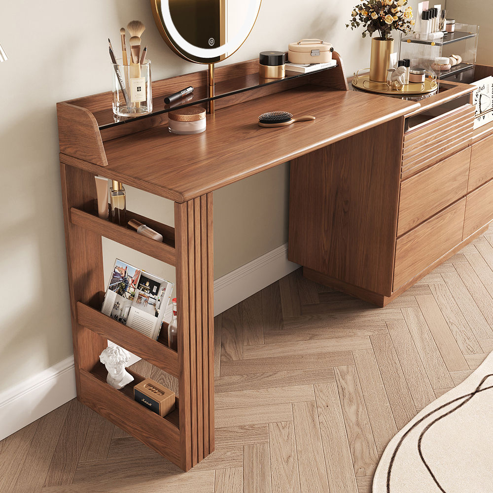 Wood Walnut MDF Makeup Vanities