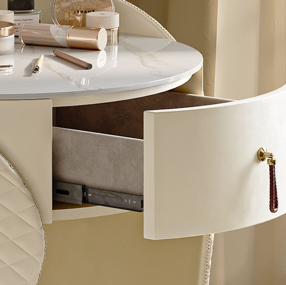 Beige MDF Makeup Vanities