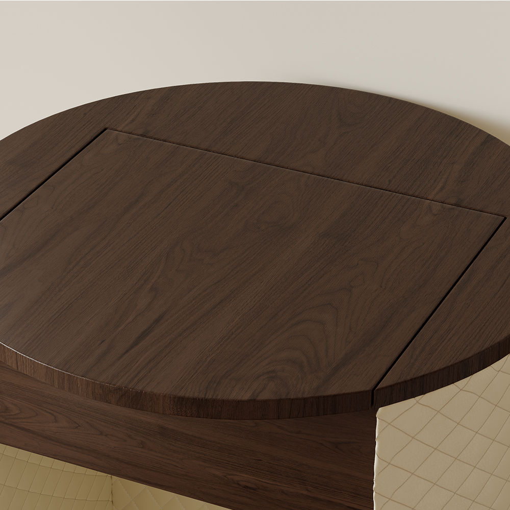 Lift top Beige MDF Makeup Vanities