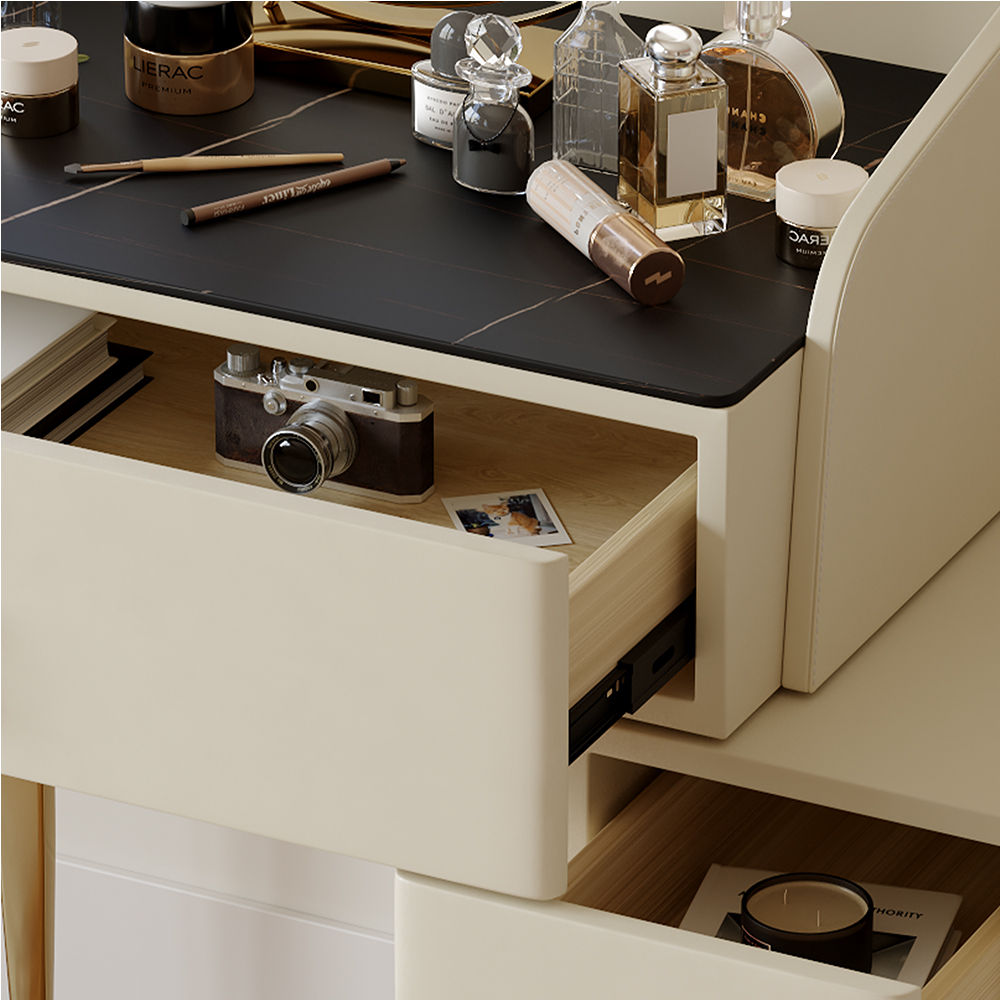Marble Beige MDF Makeup Vanities