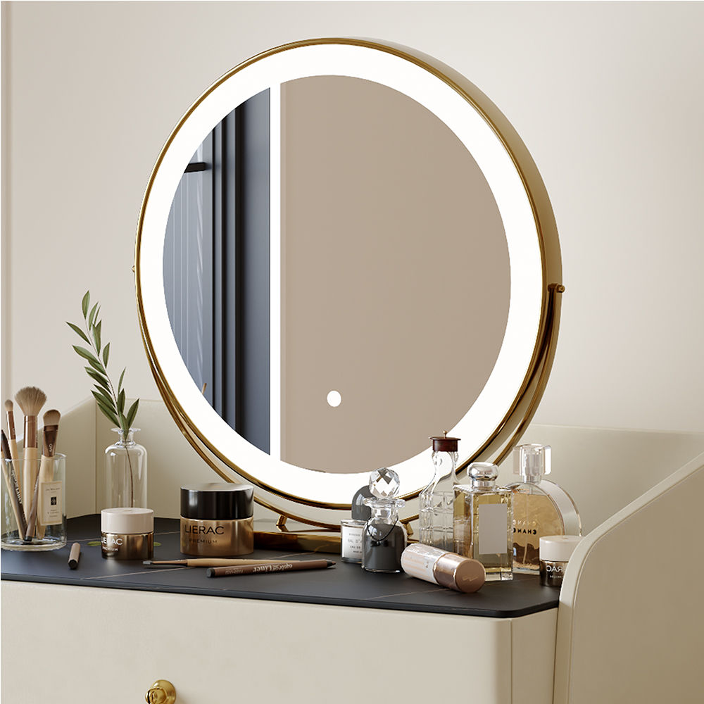 On the Ground Beige MDF Makeup Vanities