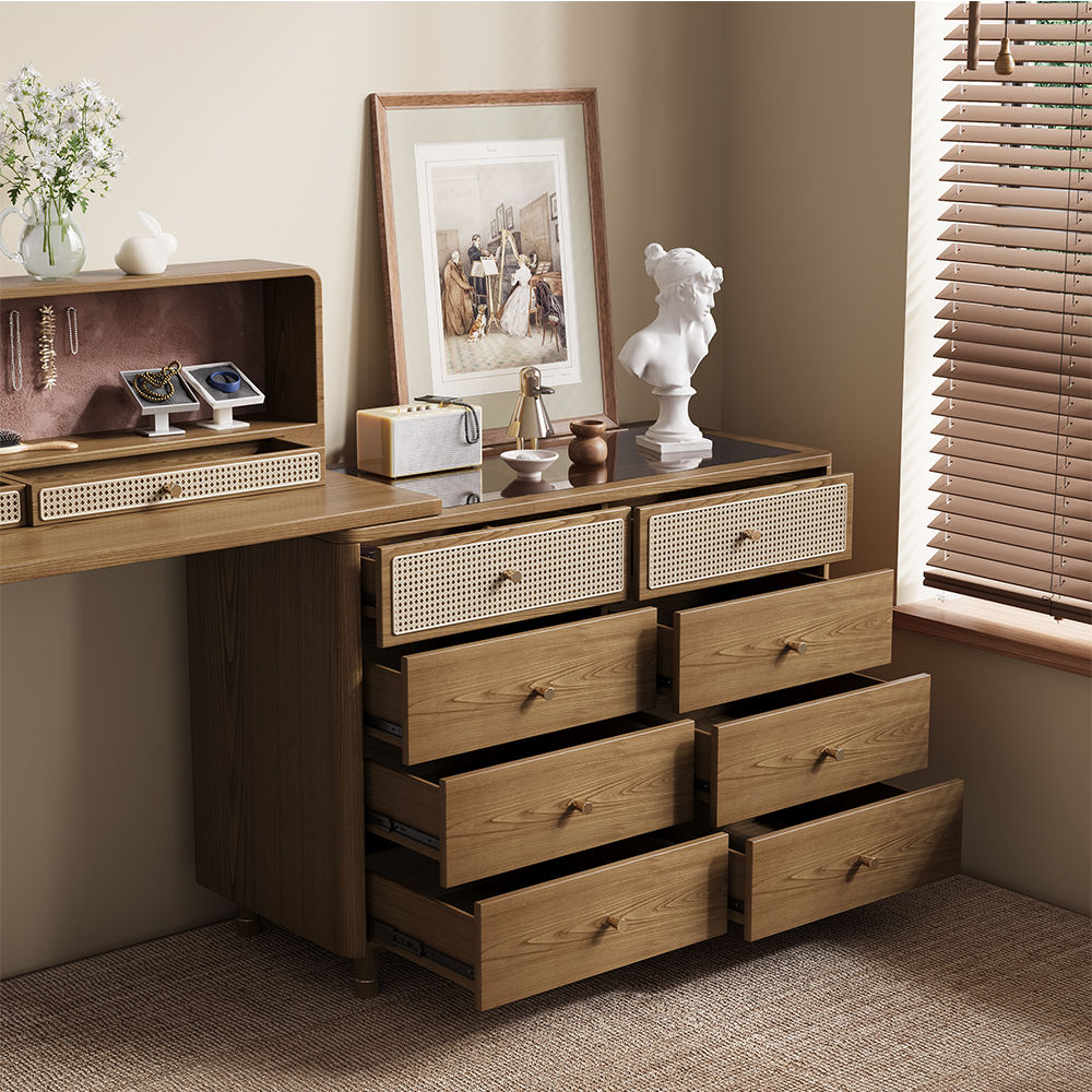 with Chairs Walnut MDF Makeup Vanities