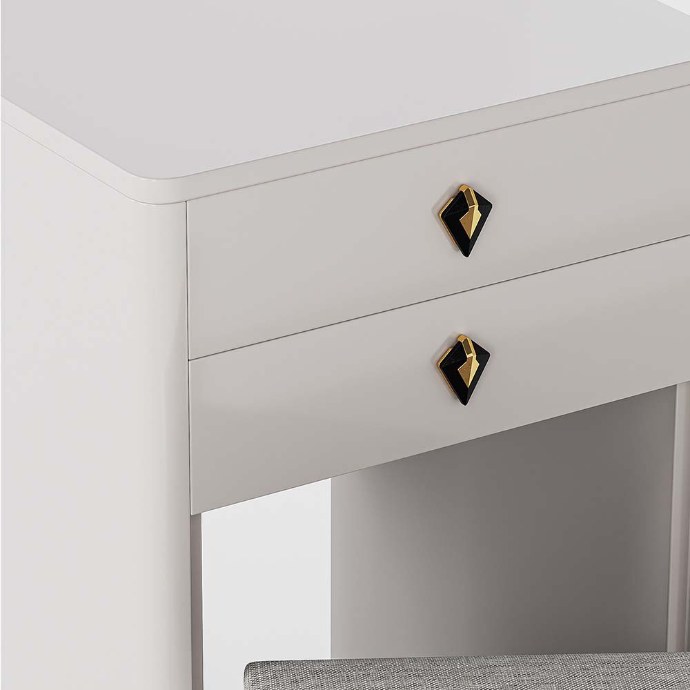 with Storage Beige Solid Wood Makeup Vanities