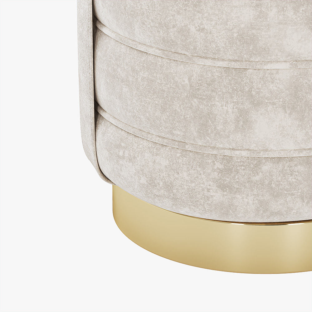 Modern Minimalist Light Gray Velvet Makeup Vanities