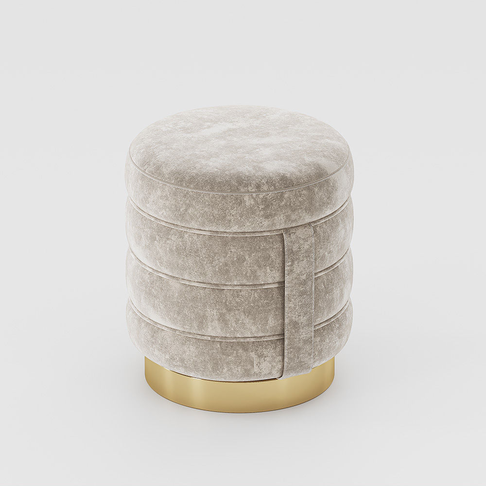 Modern Minimalist Light Gray Velvet Makeup Vanities