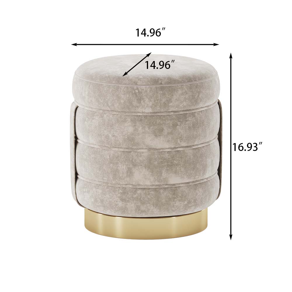 Modern Light Gray Velvet Makeup Vanities