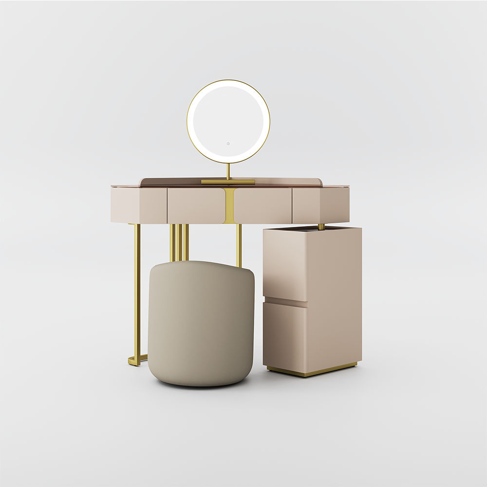 Partly Assemble White MDF Makeup Vanities