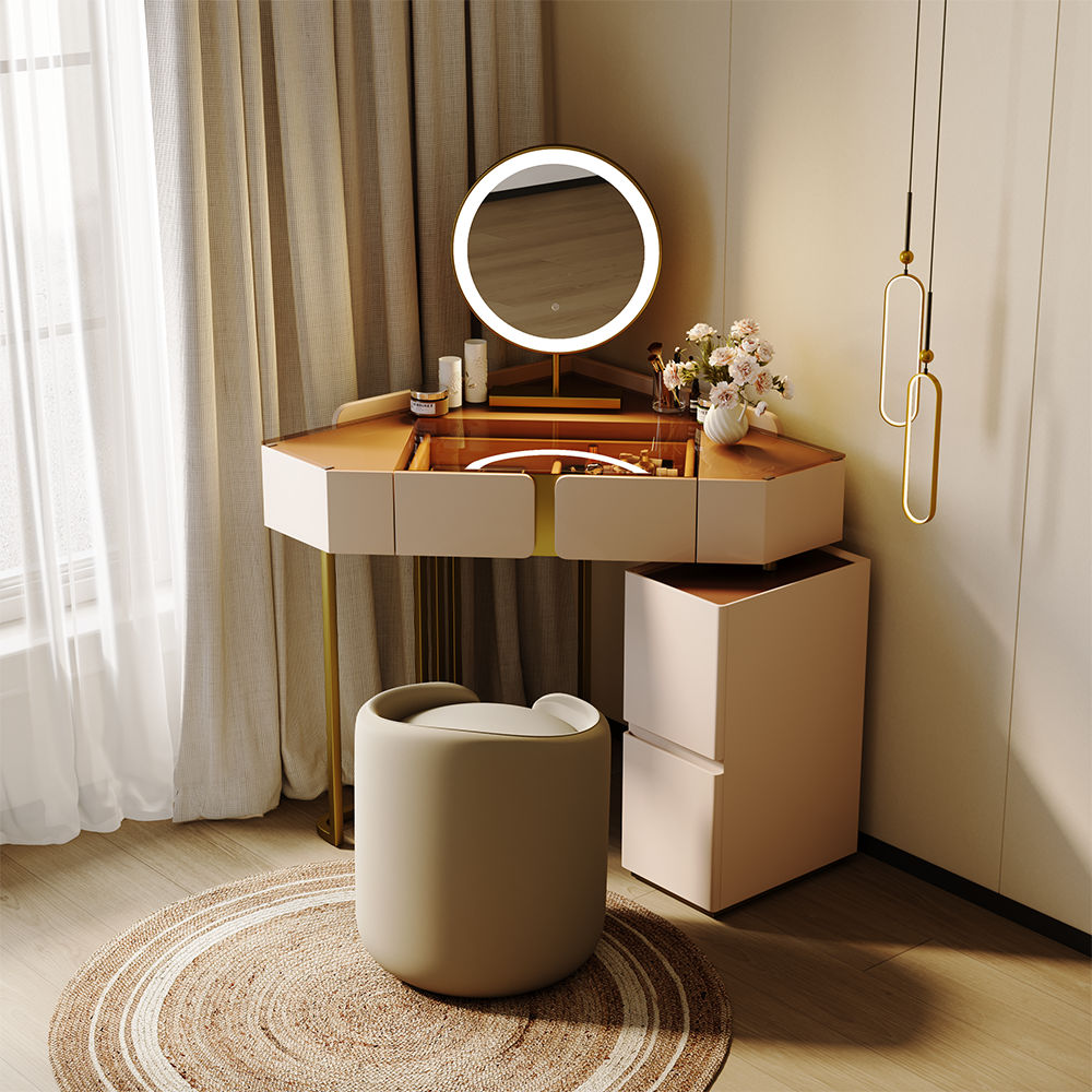 Wood White MDF Makeup Vanities