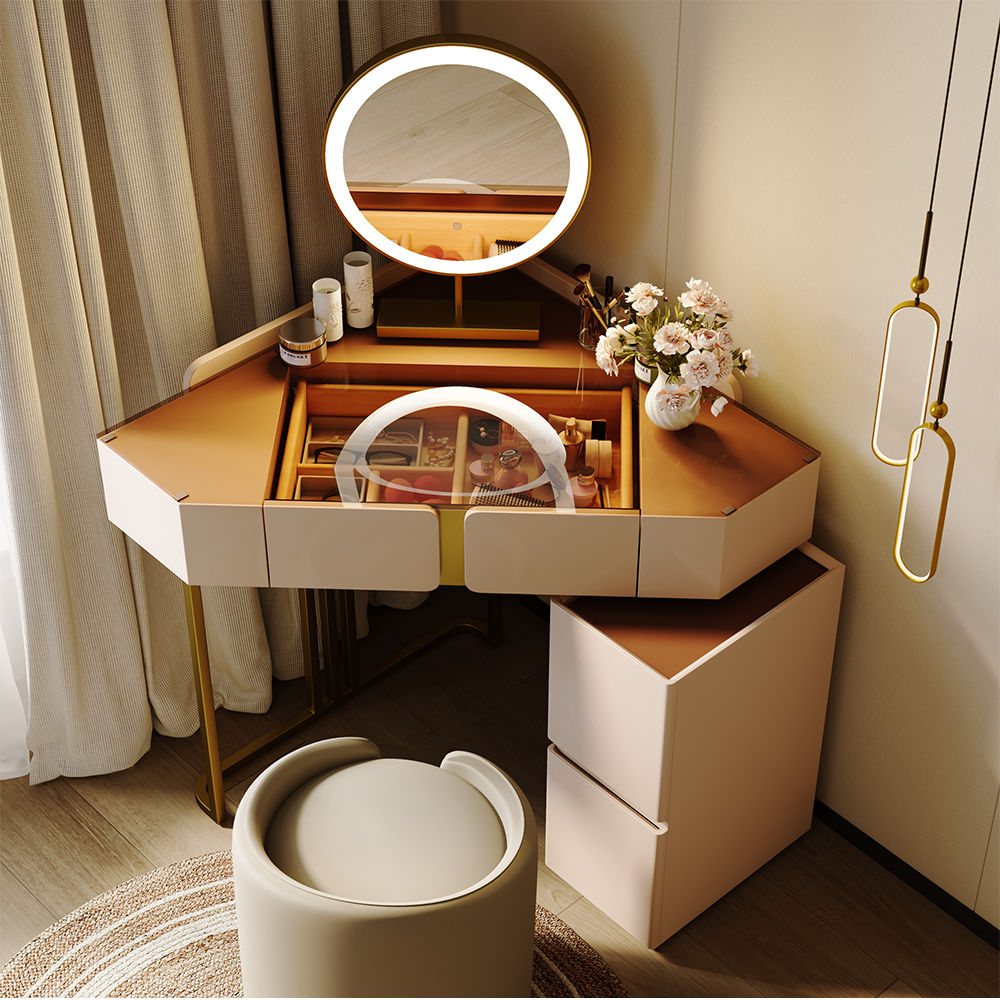 Modern White MDF Makeup Vanities