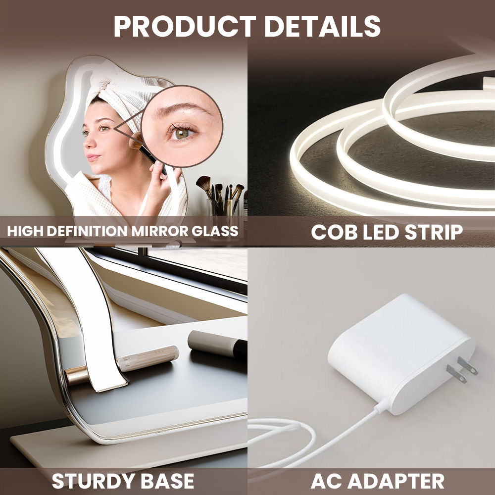 Sliver Glass Makeup Vanities