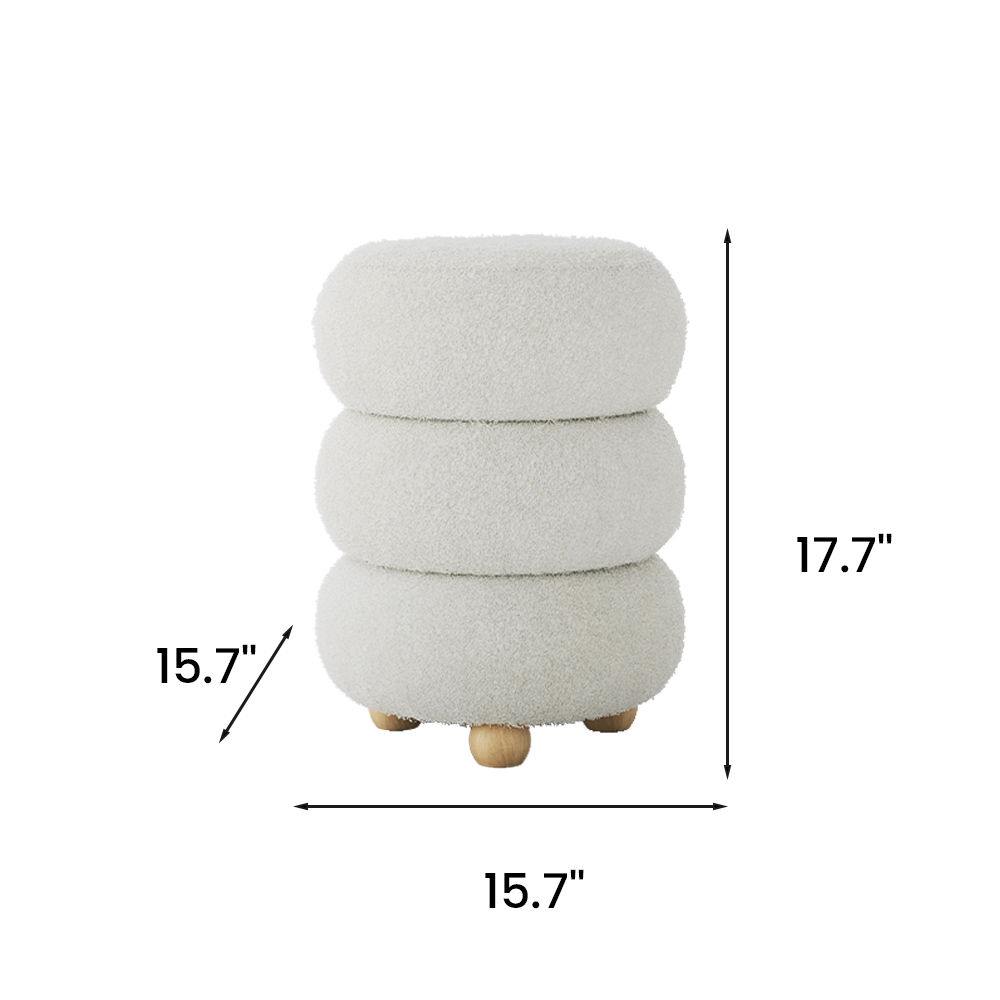 White Corduroy Makeup Vanities