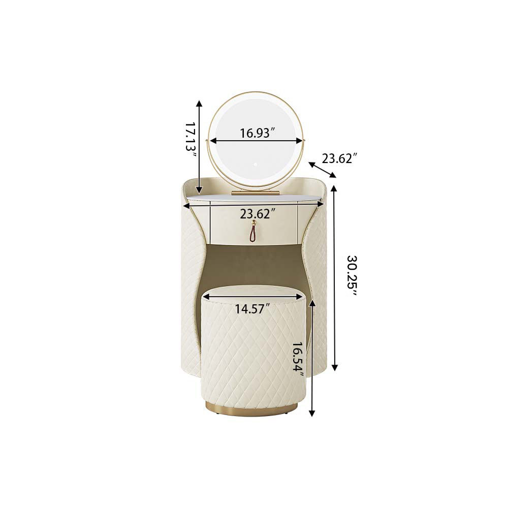 Beige MDF Makeup Vanities