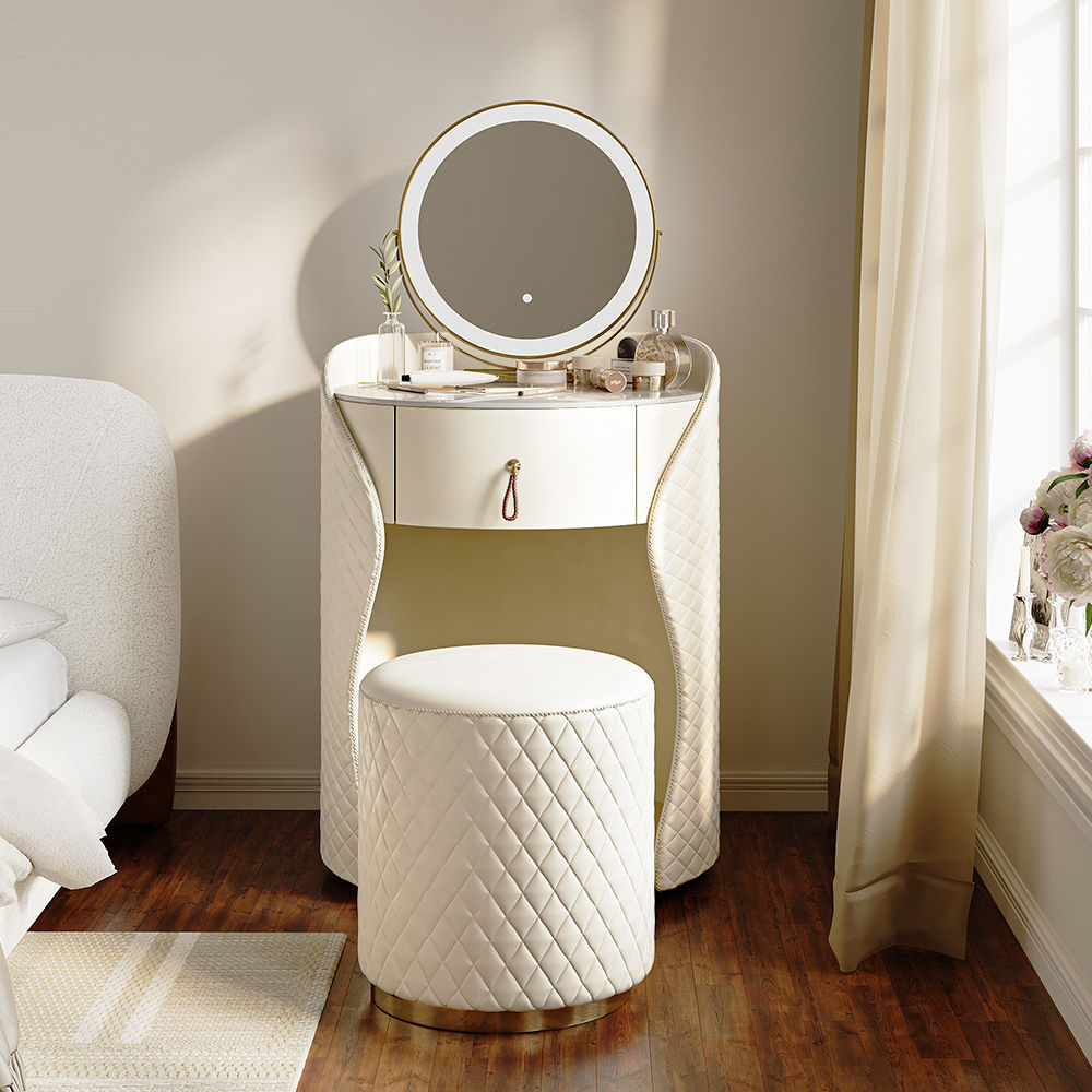 Beige MDF Makeup Vanities
