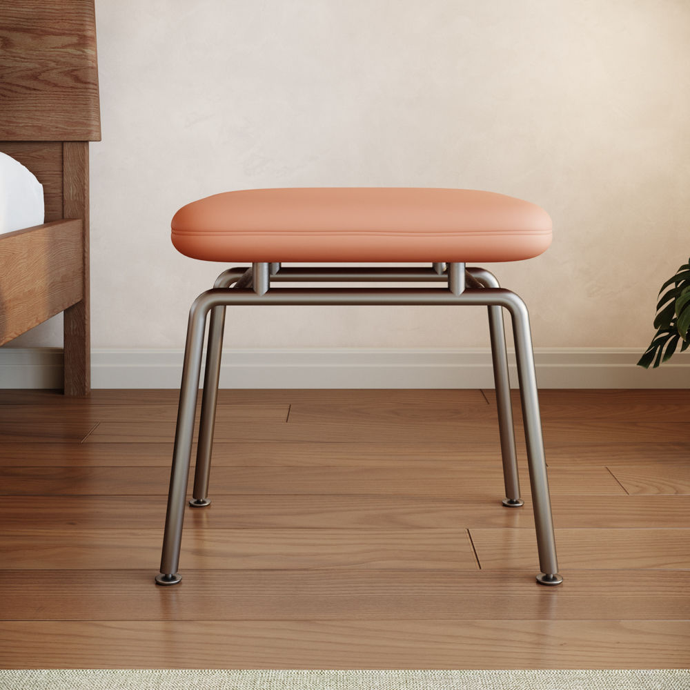 Orange PU+Steel Frame Makeup Vanities
