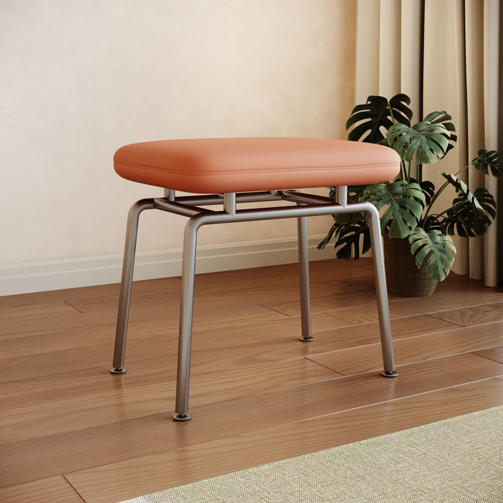 Orange PU+Steel Frame Makeup Vanities