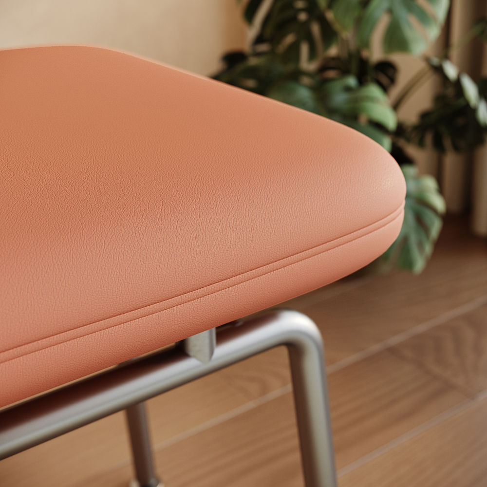 Orange PU+Steel Frame Makeup Vanities