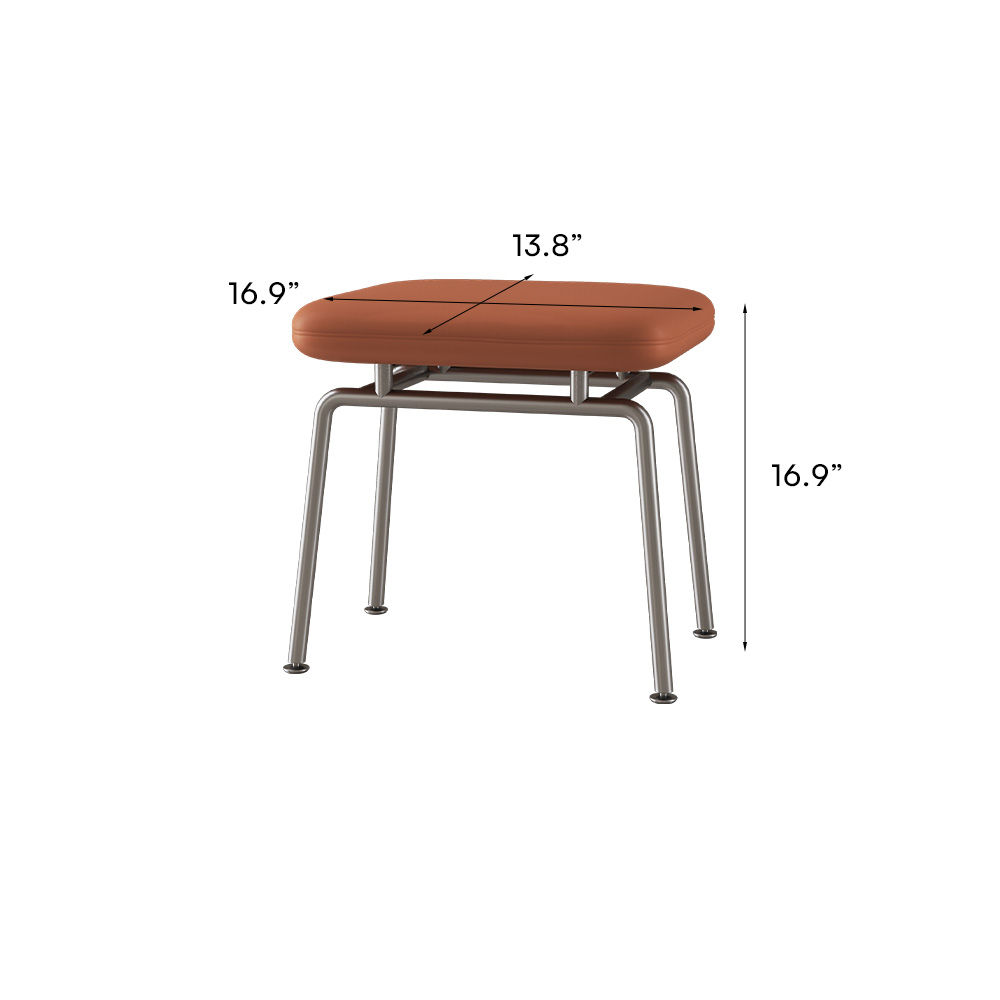 Orange PU+Steel Frame Makeup Vanities