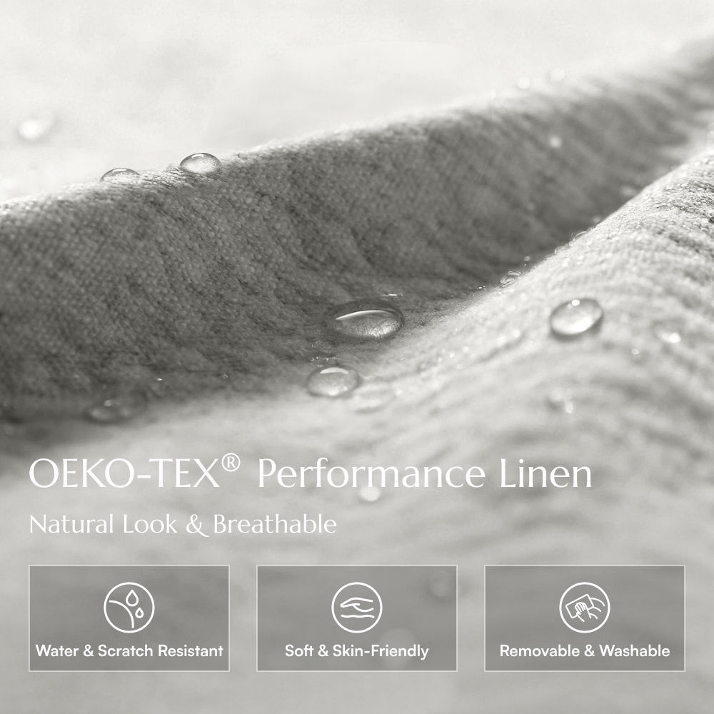 Modern Luxury Gray Linen Modular Sofas
