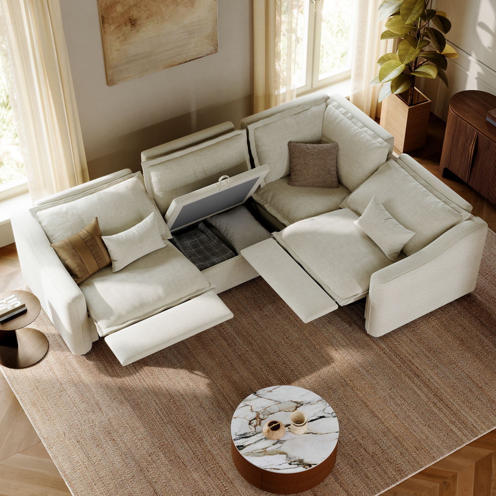 Velvet Beige Velvet Modular Sofas