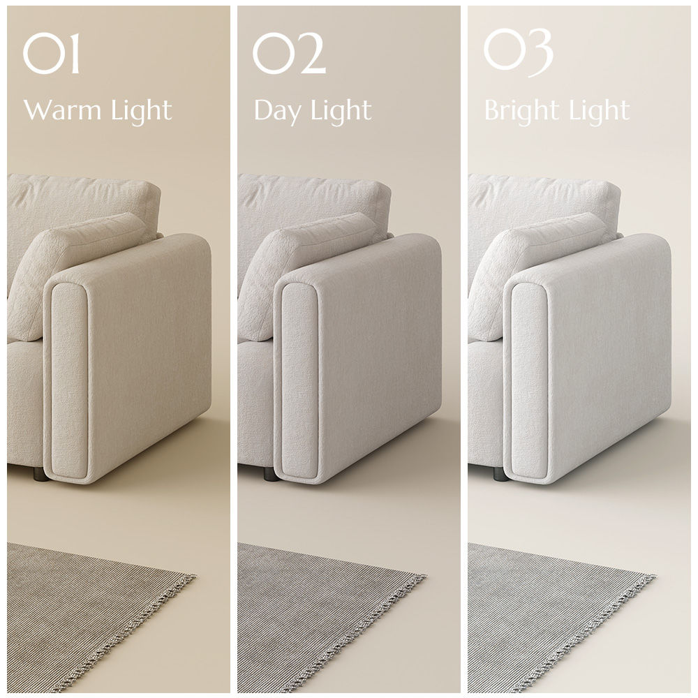 Modern Beige Chenille Modular Sofas