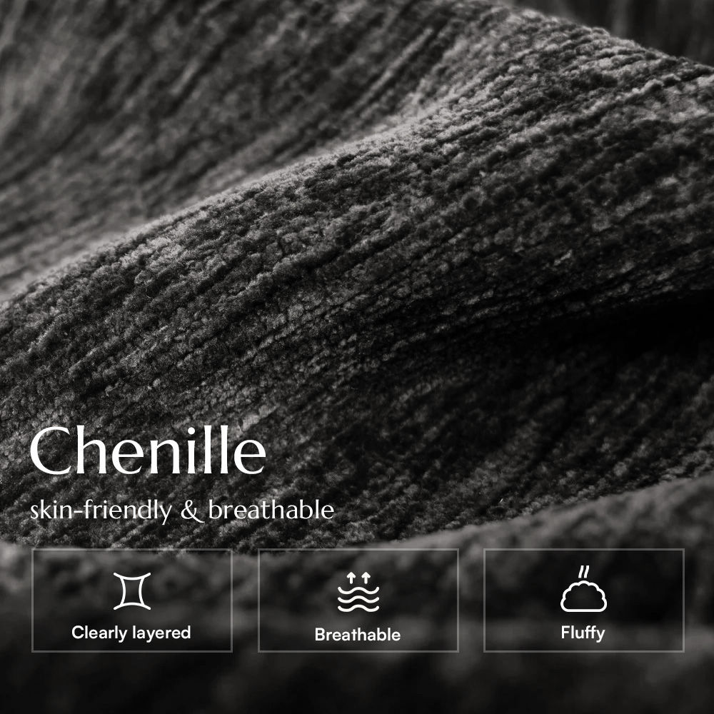 Chenille Black Chenille Modular Sofas