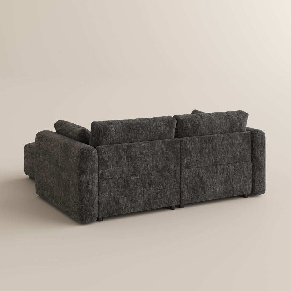 Black Chenille Modular Sofas
