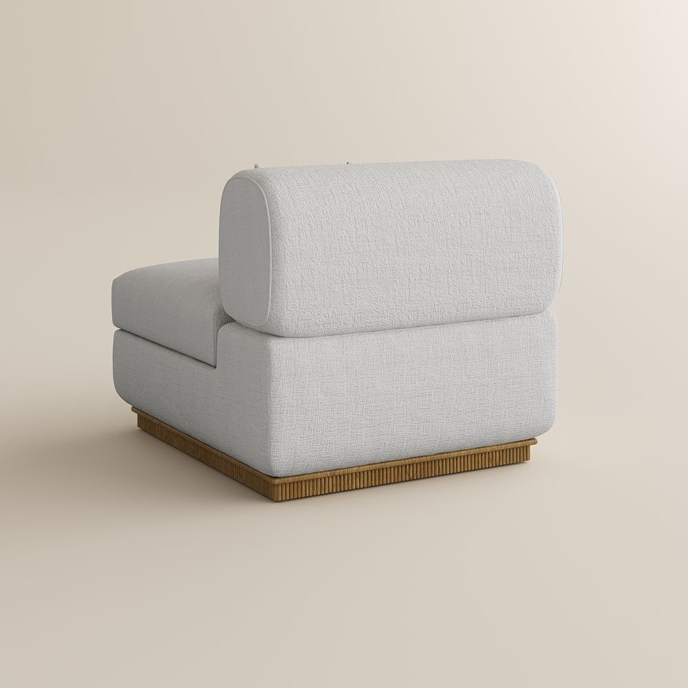 Apartment Beige Chenille Modular Sofas