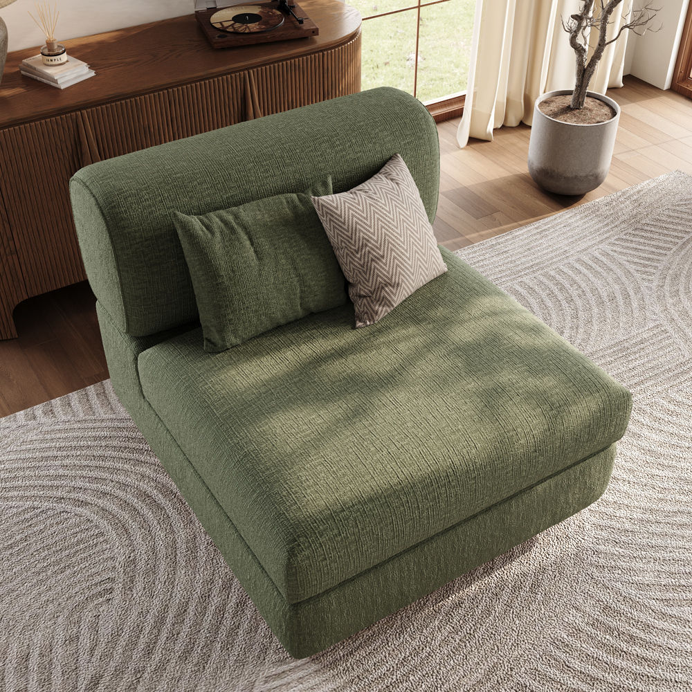 Green Chenille Modular Sofas