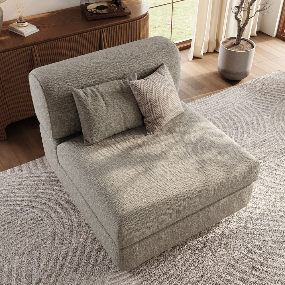 Khaki Chenille Modular Sofas