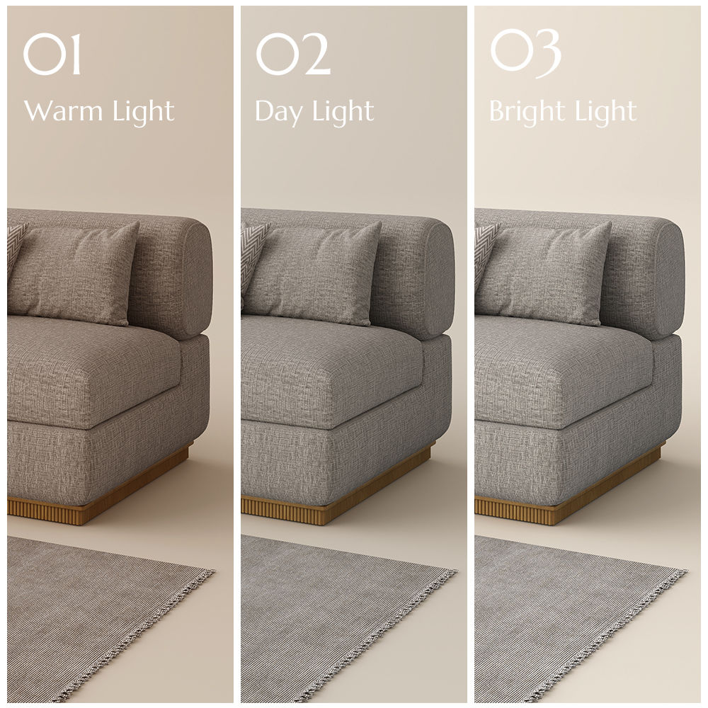 Office Khaki Chenille Modular Sofas